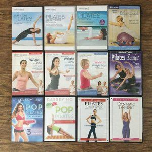 12 Pop Element Stott Method Pilates Workout Variety DVDs